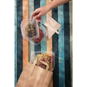 Fiesta Compostable Recycled Brown Paper Carrier Bags Small (250 Pack)