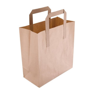 Fiesta Compostable Recycled Brown Paper Carrier Bags Small (250 Pack)