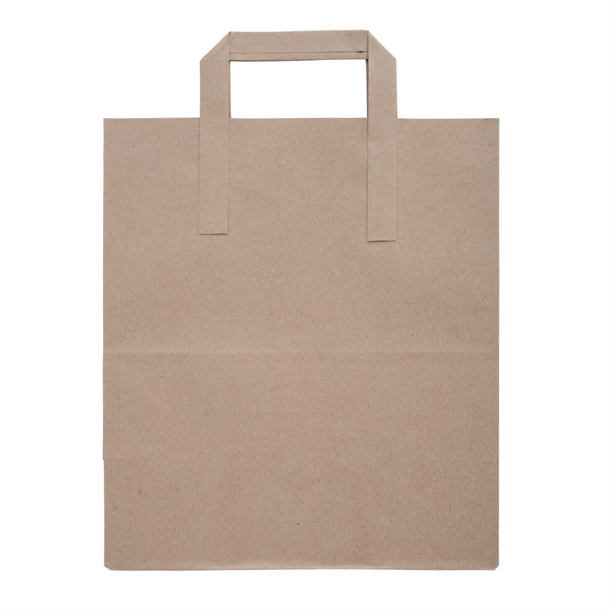Fiesta Compostable Recycled Brown Paper Carrier Bags Large (250 Pack)