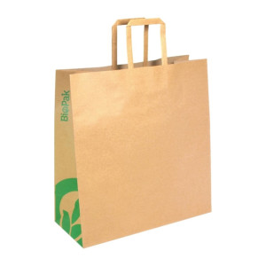 BioPak Kraft Paper Bags Medium (200 Pack)