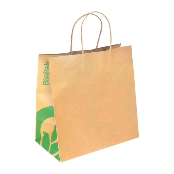 BioPak Kraft Paper Bags Large (250 Pack) BioPak Kraft Paper Bags Large (250 Pack)
