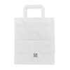 Fiesta Recyclable Flat Handle White Paper Bags Large (250 Pack)