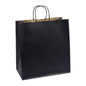 Detpak Large Paper Twist Bag Black (Pack 200)