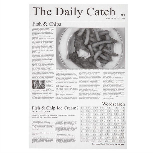 Greaseproof Paper Squares Newsprint