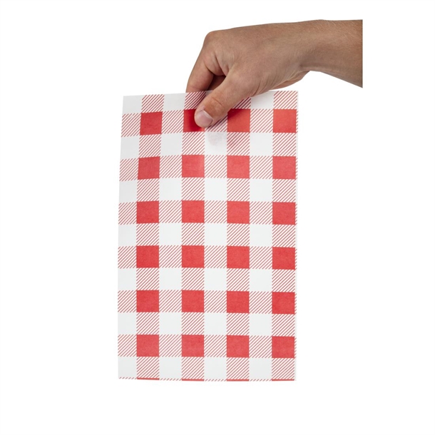 Red Gingham Greaseproof Paper 310mm Red Gingham Greaseproof Paper 310mm