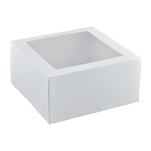 Detpak 230mm Deep Patisserie Box White (Pack 50)