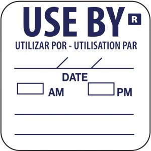 Hygiplas Removable Use By Labels (1000 Pack)
