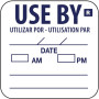 Hygiplas Removable Use By Labels (1000 Pack)