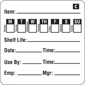 Hygiplas Freezable Day of the Week Labels (500 Pack) Hygiplas Freezable Day of the Week Labels (500 Pack)