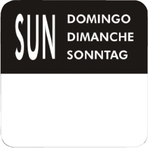 Vogue Removable Day of the Week Labels (7000 Pack)