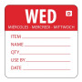 Hygiplas Dissolvable Day of the Week Labels Wednesday (250 Pack)