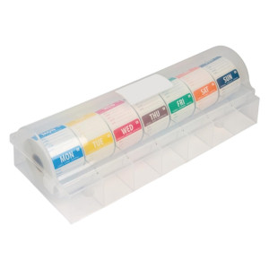 Hygiplas Dissolvable Colour Coded Food Labels with 50mm Dispenser