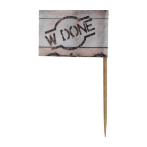 Bamboo Steak Markers - Well Done (Pack 200)