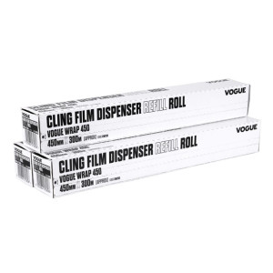 Vogue Cling Film 300m fits Wrap450 Dispenser (3 Pack)