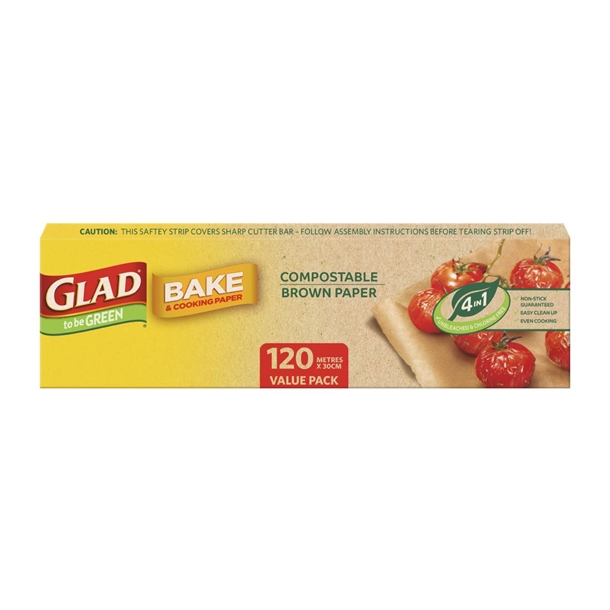 Glad to be green compostable bake & cooking paper - 120m