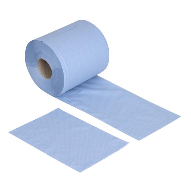 Jantex Centrefeed Blue Roll Paper Towels (6 Pack)
