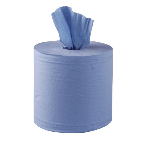Jantex Centrefeed Blue Roll Paper Towels (6 Pack)