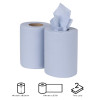Nisbets Essentials Centrefeed Blue Rolls 2-Ply 320 Sheets (2 pack)
