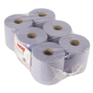 Jantex Blue Centrefeed Rolls 1-Ply (6 Pack)