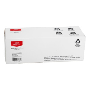 Nisbets Essentials White Hand Towels 1ply 100 Sheets (36 Pack)