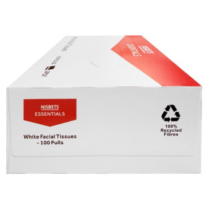 Nisbets Essentials White Facial Tissues - 100 Sheets (36 Pack)