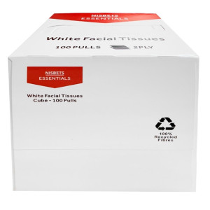 Nisbets Essentials Cube Tissues Box 100 sheets (36 Pack)