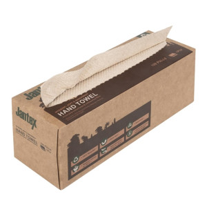 Jantex Green 100% Recycled 1ply Hand Towel 100 Sheets (36 Pack)