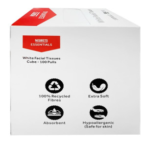Nisbets Essentials Cube Tissues Box 100 sheets (36 Pack)