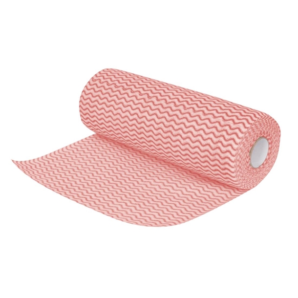 Jantex Non Woven Cloths Red (Roll of 100 Sheets) Jantex Non Woven Cloths Red (Roll of 100 Sheets)