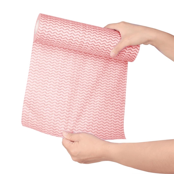 Jantex Non Woven Cloths Red (Roll of 100 Sheets) Jantex Non Woven Cloths Red (Roll of 100 Sheets)