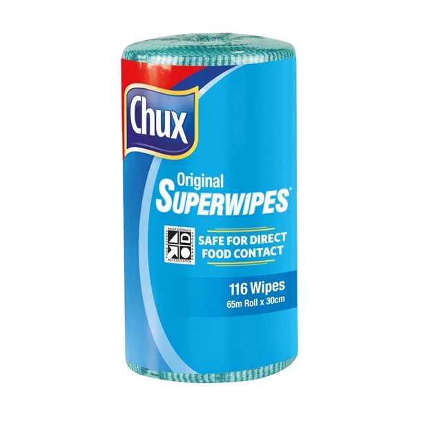 Chux Superwipes perforated roll green 65m x 300mm