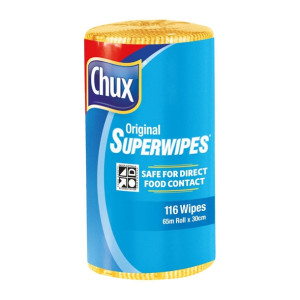 Chux Superwipes perforated roll yellow 65m x 300mm