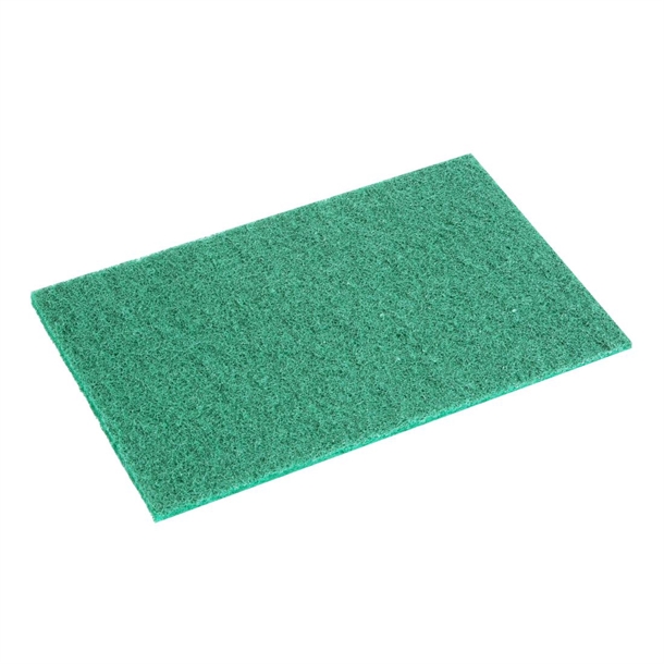 Jantex Green 100% Recycled Scouring Pads 228x152mm (10 pack)