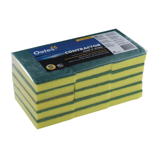 Oates Contractor Scour n Sponge (15 Pack) Oates Contractor Scour n Sponge (15 Pack)