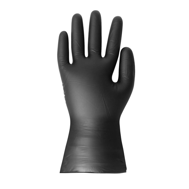 Hygiplas Vinyl Black Powder Free Gloves Hygiplas Vinyl Black Powder Free Gloves