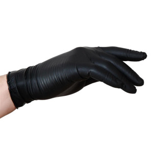 Bastion Progenics - Nitrile Ultra Soft Powder Free Gloves - Black - Pack 250