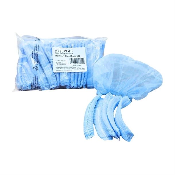 Hygiplas Hair Nets Blue (50 Pack) Hygiplas Hair Nets Blue (50 Pack)