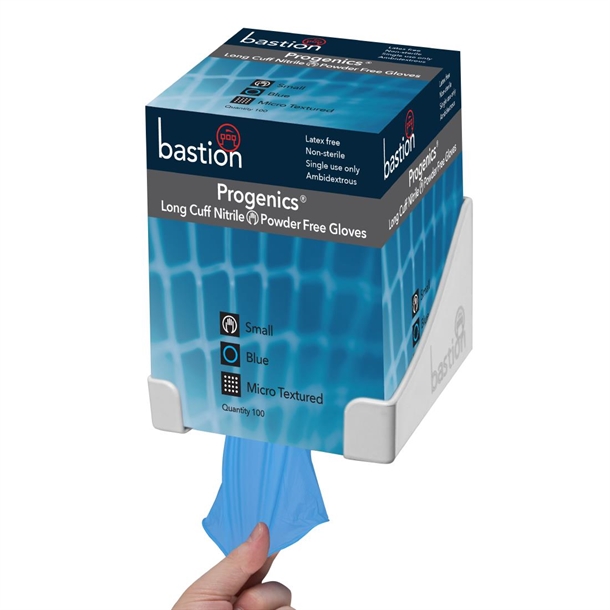 Bastion Progenics - Nitrile Long Cuff Powder Free - Blue - Pack 100