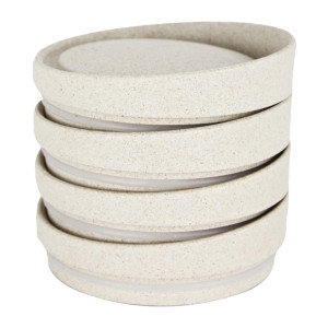 HuskeeCup Universal Lid Natural (4 Pack)