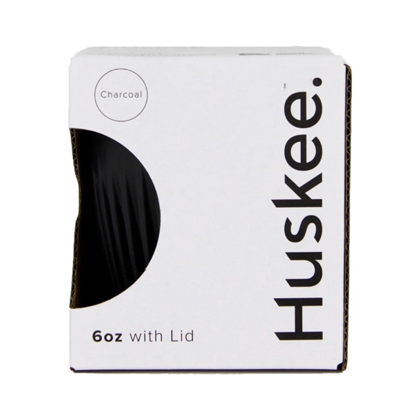 HuskeeCup Cup with Lid 228ml Charcoal (Single)