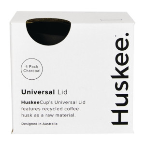 HuskeeCup Universal Lid Charcoal (4 Pack)