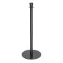 Bolero Flat Base Barrier Posts Black (2 Pack)