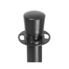 Bolero Flat Base Barrier Posts Black (2 Pack)