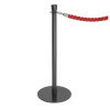 Bolero Flat Base Barrier Posts Black (2 Pack)