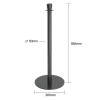 Bolero Flat Base Barrier Posts Black (2 Pack)
