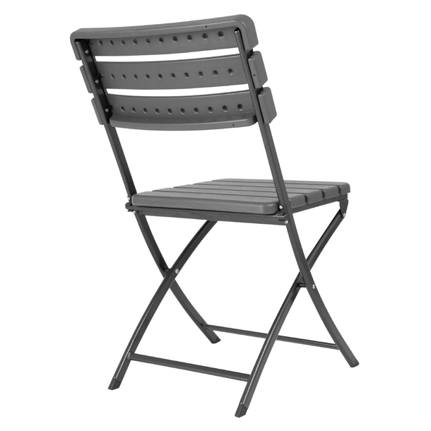 Bolero Folding Chairs Grey Wood Effect (2 Pack) Bolero Folding Chairs Grey Wood Effect (2 Pack)