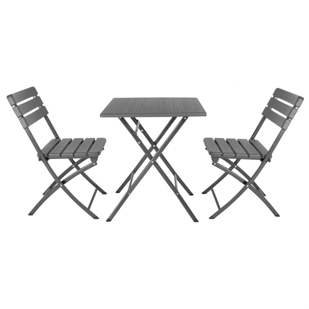 Bolero Folding Chairs Grey Wood Effect (2 Pack) Bolero Folding Chairs Grey Wood Effect (2 Pack)