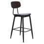 Durafurn Austin Barstool Black PU Vinyl Seat & Wenge Backrest (2 Pack)