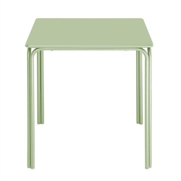 Bolero Adeline Steel Square Table 700mm Light Green