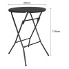 Bolero Folding HDPE Bar Table Wood Effect Black 800mm Bolero Folding HDPE Bar Table Wood Effect Black 800mm